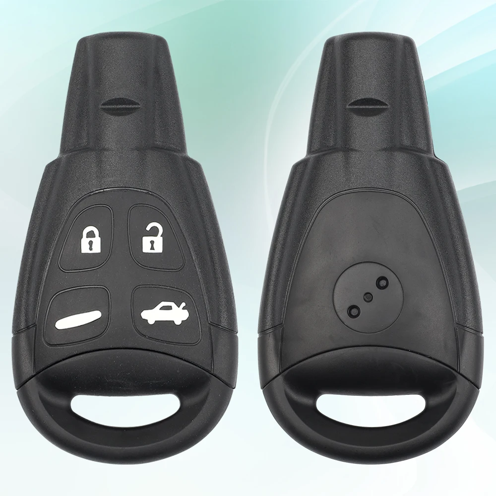 Xuri Remote Control Car Key Shell Replacement Case For SAAB 9-3 95 93 95 2003-2011 Soft Rubber 4 Button With Insert Blade