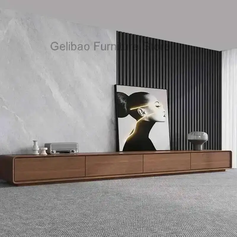 Mueble de TV de Lujo Moderno para Sala de Estar, Mueble Bajo, Mesa, Unidad de Entretenimiento, Soporte de TV Flotante Móvil, Estilo Nórdico