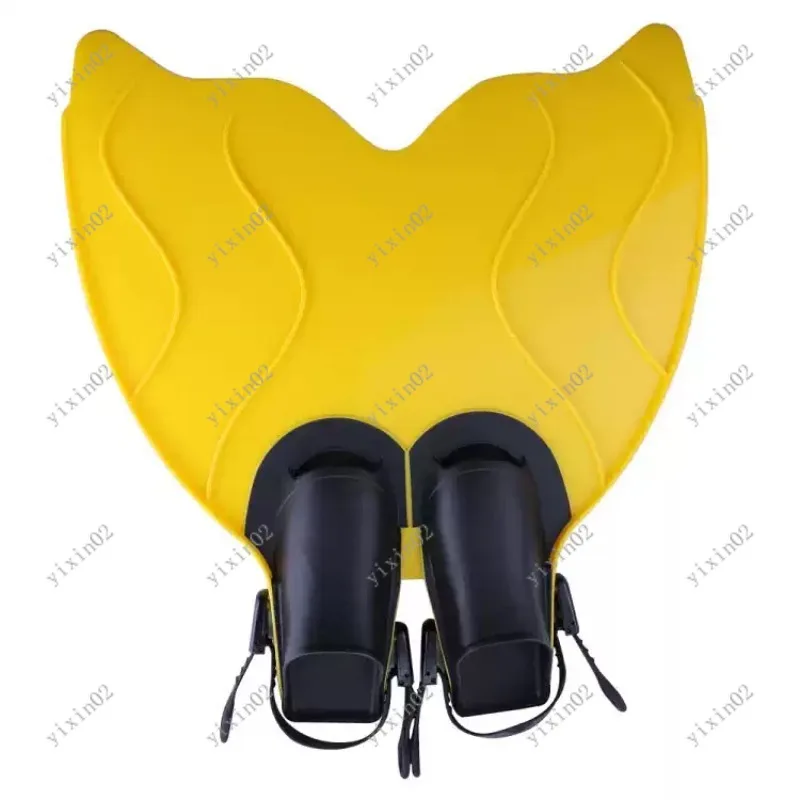 Adult Silicone Mermaid Monofin Flippers, Single Webbed Fish Tail For Freediving Snorkeling, EU Size 30 - 40