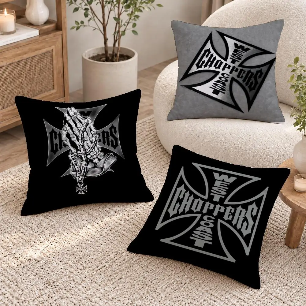 Cool Brand West Coast Cushion Cover Short Plush Pillow Cover, Washable Wrinkle-Resistant for Sofa Bedroom Decor Gift