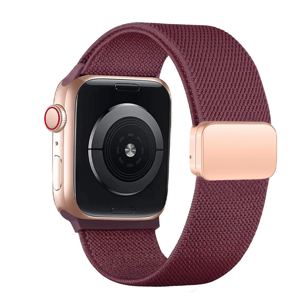 Straps For Apple Watch Band 45mm 46mm 42mm 44mm 49mm 40 41 Magnetic Nylon correa bracelet iwatch Series 11 10 9 7 8 6 se ultra 3 image 4