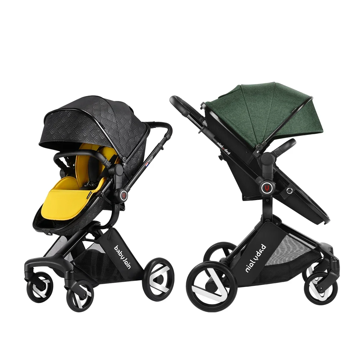 

2024 Latest Luxury the latest One Hand Folding Baby Carriage Stroller High Seat For 0-3 Years