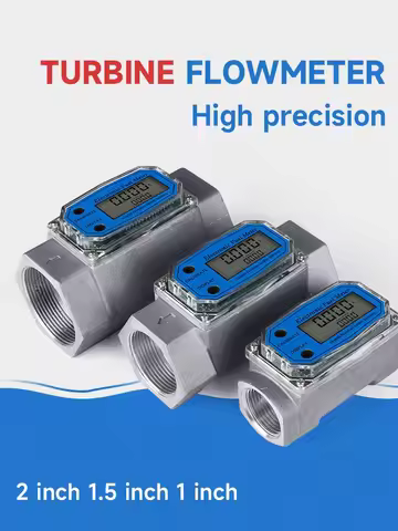 Digital Turbine Flow Meter Flowmeter Gauge PCB Electronic Flow Indicator Sensor Counter for Petrol Fuel Kerosene Methanol Water