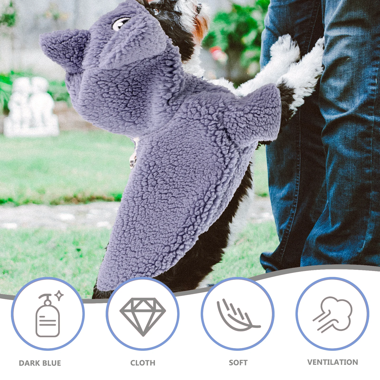 

Dog Winter Clothes Shark Hoodie Warm Puppy Coat Comfortable Pet Winter Warmth Clothes Outdoor Use Adorable Puppy Hoodie