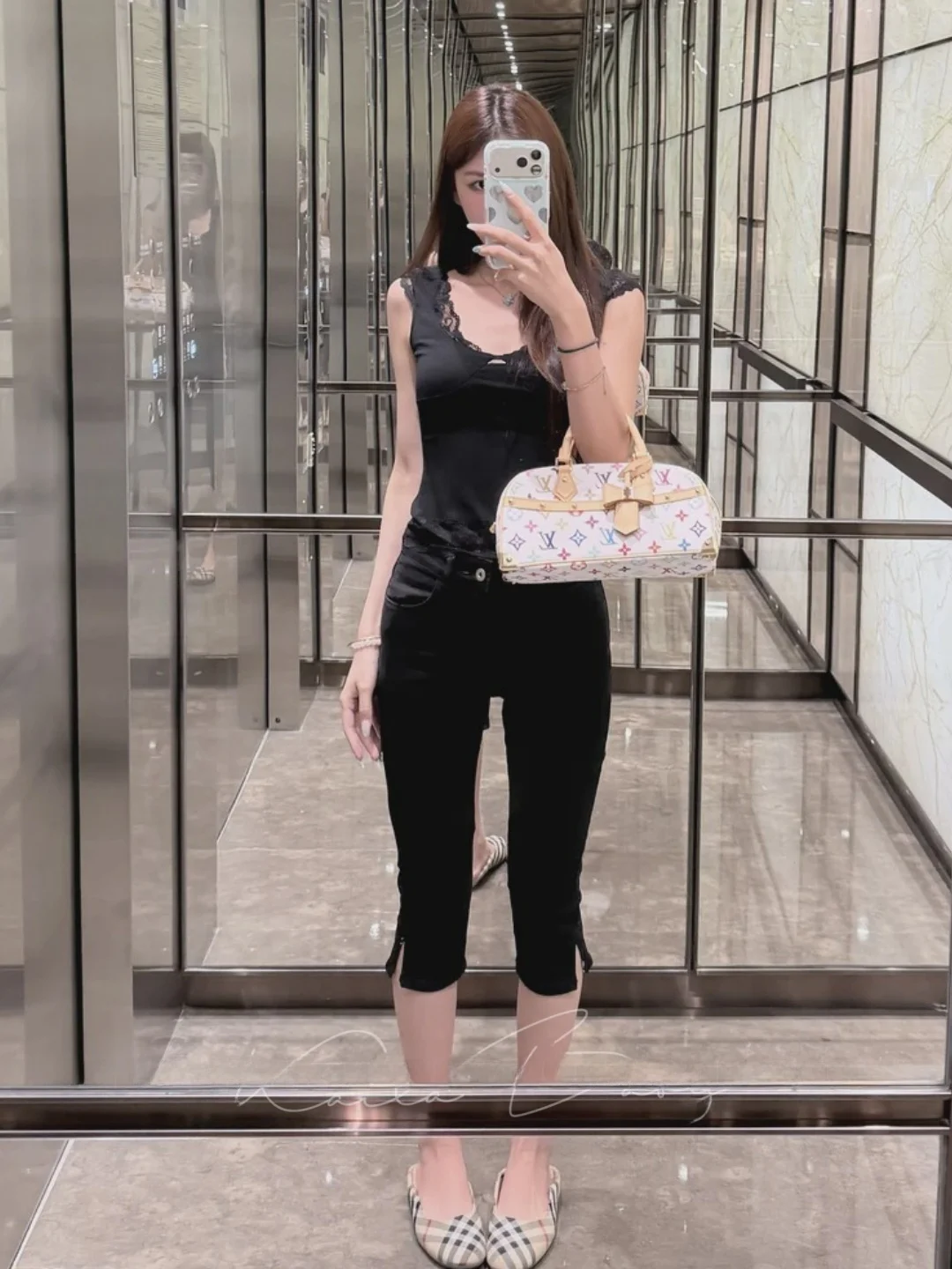 High Waist Korean Style Women's Jeans Summer Slimming Sexy Split Hip Enhancing Seven-Quarter Length Slim Fit Jeans