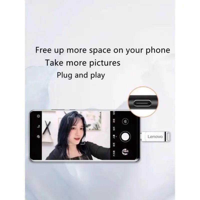 Lenovo New Super Mini Metal Usb Flash Drive 128/256/512GB Tiny Pendrive Memory Stick 1TB 2TB Storage Device WaterProof U Disk