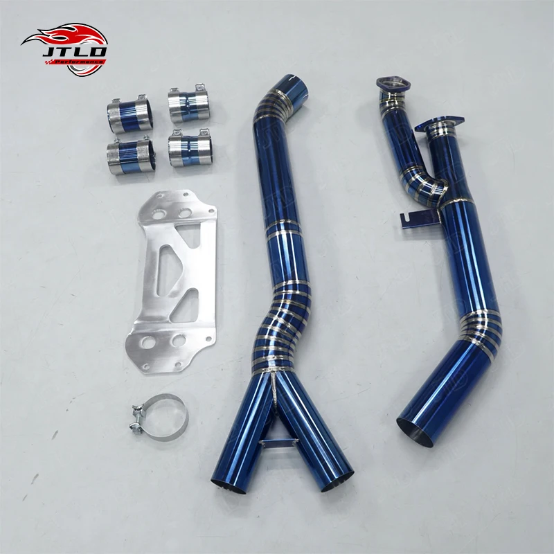 JTLD Stock Titanium Alloy High Performance 89mm Racing Single Midpipe Exhaust System for BMW G80 G82 M3 M4 S58