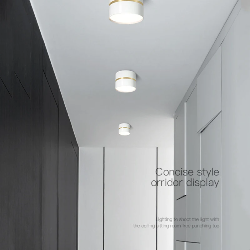 Nordic minimalist surface mounted LED downlight bedroom corridor aisle home entry lamp cloakroom modern living room spotlight