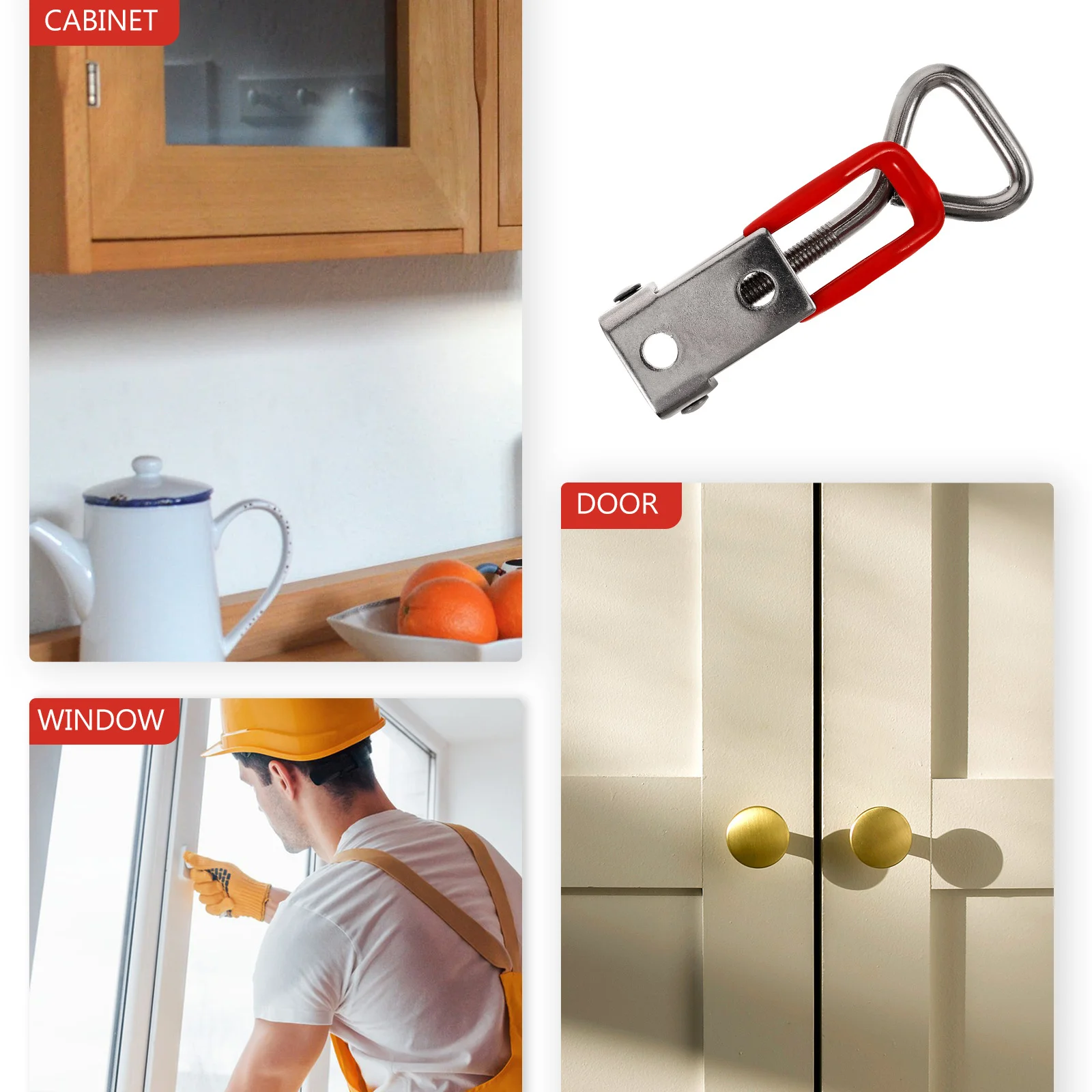 

Adjustable Toggle Heavy Duty Replacement Box Case For Door Cabinet Tool Chest Metal Latch Clamp Non-Slip Handle Hardware Lock