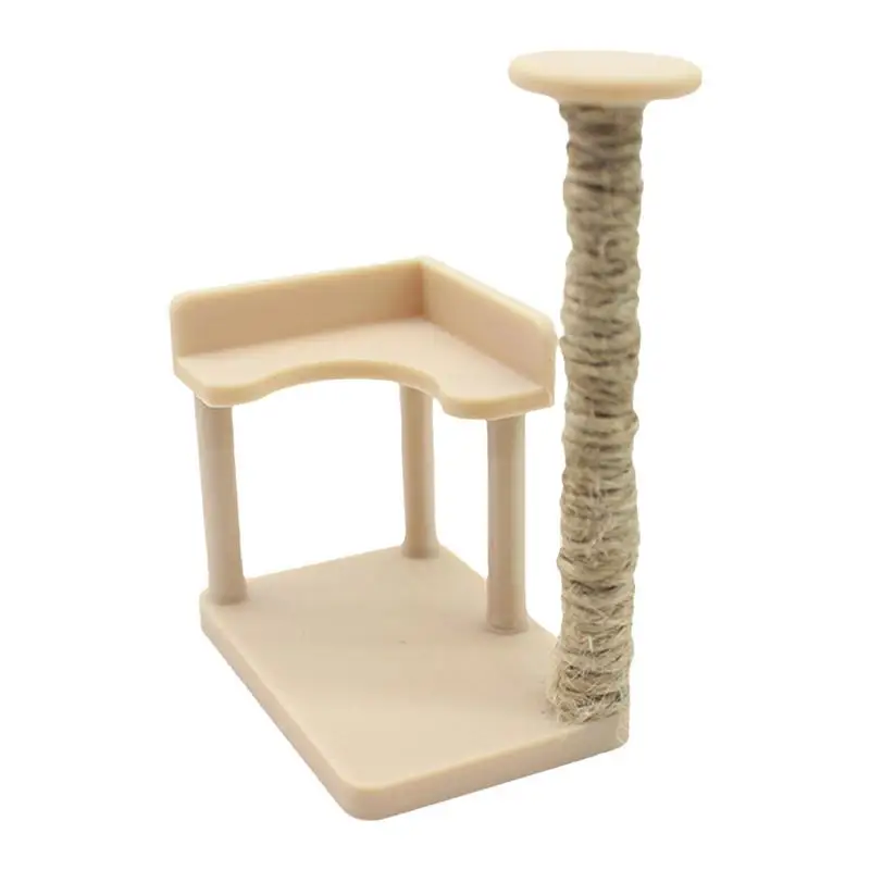 Miniature Doll House Furniture 1:12 Cat Climbing Frame Model Doll House Cat Trees Farm Animals Toys Handmade Scenery Decoration