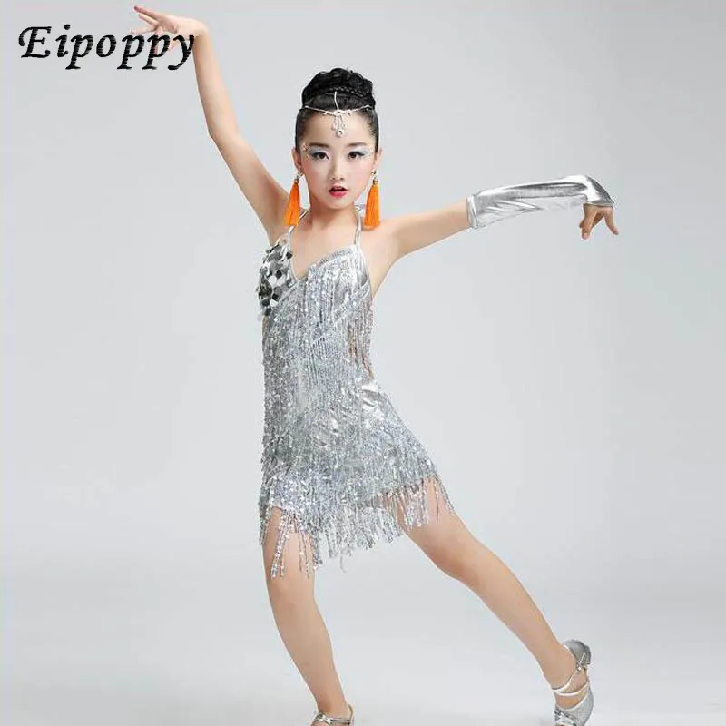 子供のためのプリンセスダンスドレス,ラタンダンスアパレル,女の子のためのボールルームダンスコスチューム,スパンコール