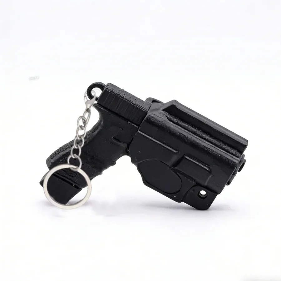 3D Printed Mini Pistol Shaped Keychain Pendant