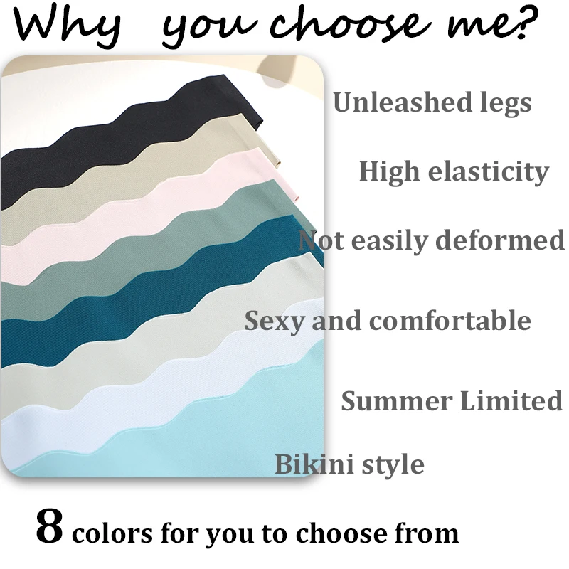 FINETOO 4Pcs Women's Sexy Panties Ice Silk Satin Seamless Thongs Fashion Seamless Panties Sexy Lingerie Lady Wavy Edge G-Strings image 2