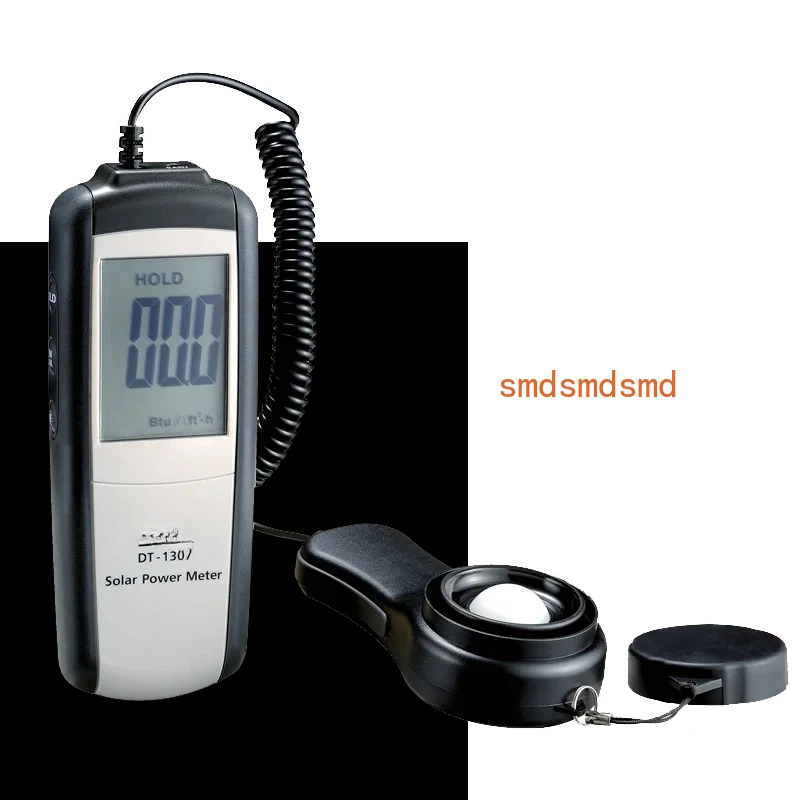 

DT-1307 Handheld Solar Power Meter Digital Solar Irradiance Meter with 2000 W/m2, 634 BTU / (ft2 · h) Measuring Range