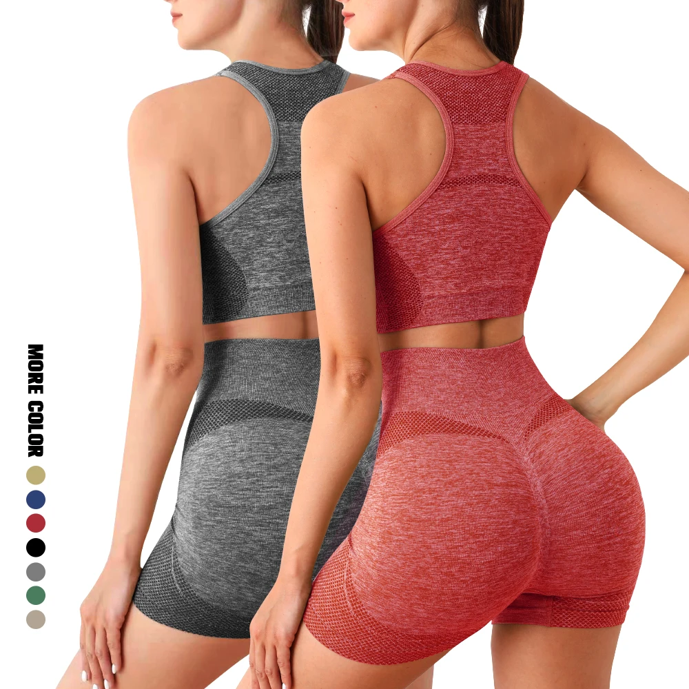 Misthin feminino conjuntos sem costura conjunto de yoga conjunto biker shorts ginásio de fitness sutiã calcinha ternos 2 pçs fatos de treino correndo leggings