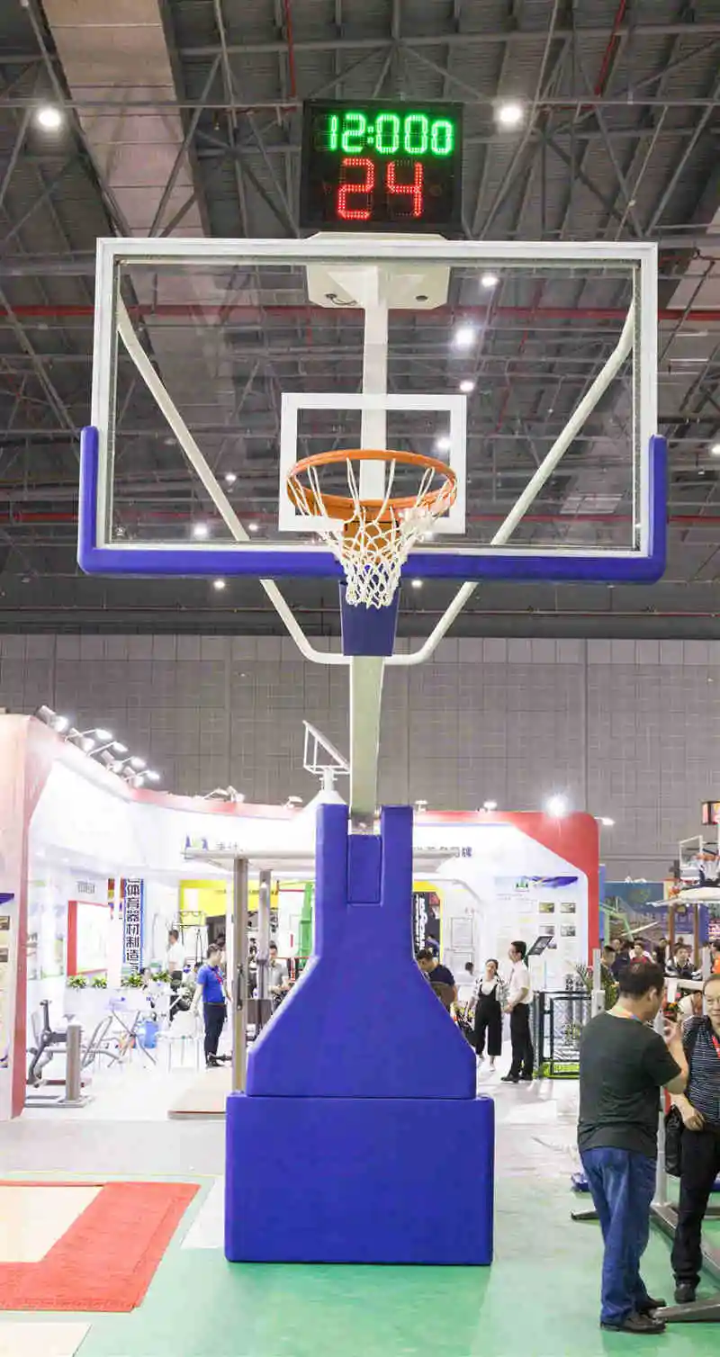 

LDK Sports Equipment Highly Quality Fiba Basketball Stand Professional Basketball Backstop With Fiberglass Basketball Backboard