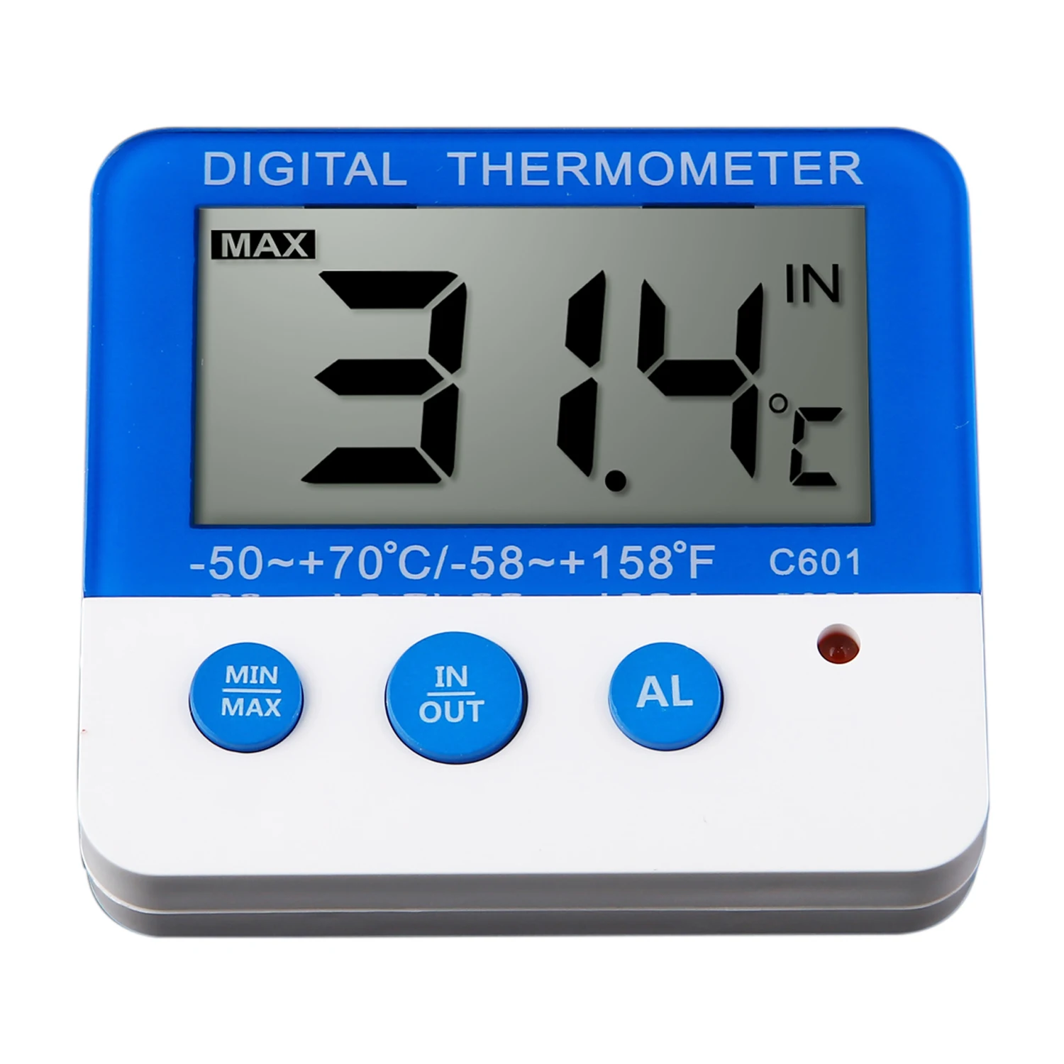 Digital Fridge Thermometer with Alarm and Max Min Temperature Easy to Read LCD Display Digital Refrigerator Freezer Thermometer