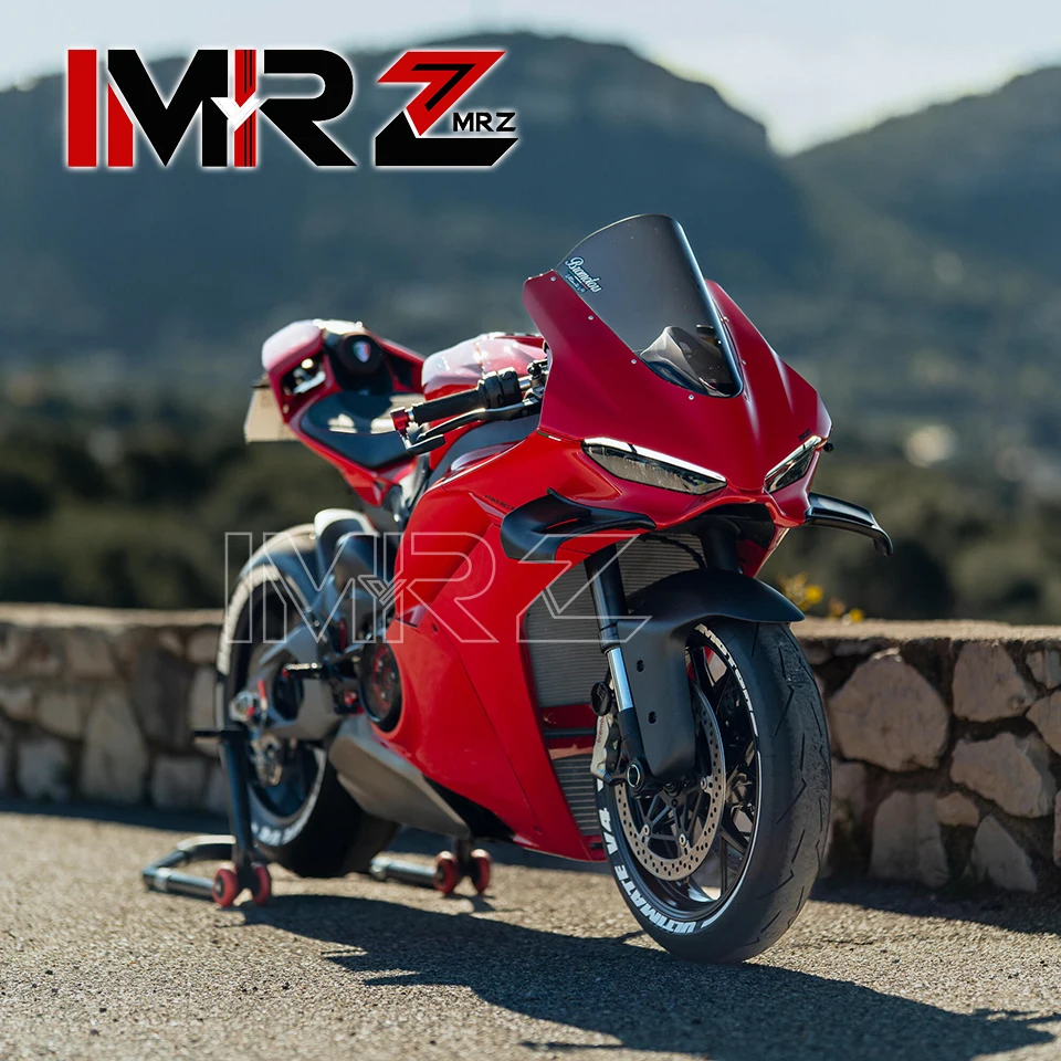 Motorcycles Carbon Fiber Parts Protection Front Spoilers Winglets Fix Wings Fairing Guard For Panigale V4 V4S 2025+ Accessories