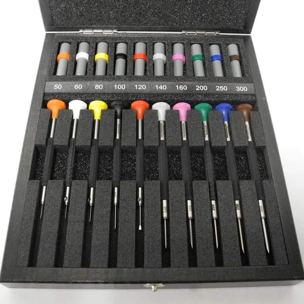 BERGEON 6899-A10 Watchmakers Ergonomic 10 Piece Screwdriver Set