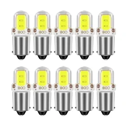 10x BA9S Car LED T4W H6W LED CANBUS COB 2LED Bulb Car Interior License Plate Light Marker Reading Auto Lamp White 6000K 12V