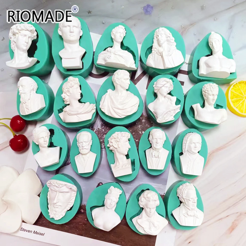 Goddess Scholar Statue Model Decoration Baking Tool Aromatherapy Gypsum Epoxy Resin Handmade Simple Style Silicone Mold