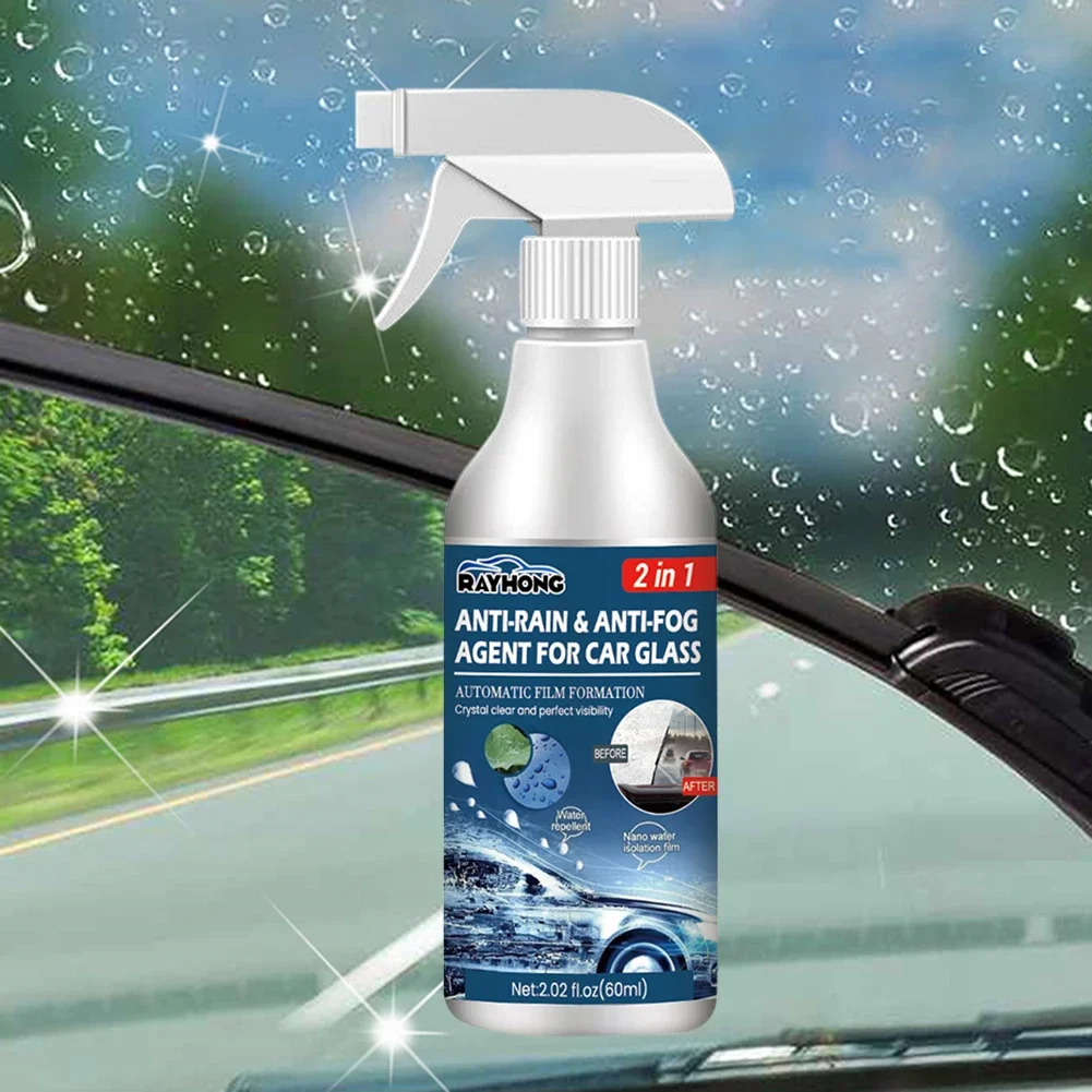 60ML Car Glass Rainproof Coating Agent Clear Easy Apply Water Repellent For Windshield Hydrophobic Coating Clean Car Accessories