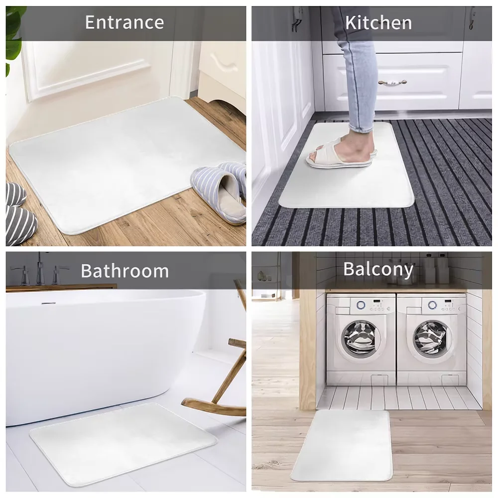 Bathroom Floor Mat Carpet Rug - Flowers Pattern Non-Slip Door Mat Entrance Floor Decor for Living Room Home Decoration Doormat