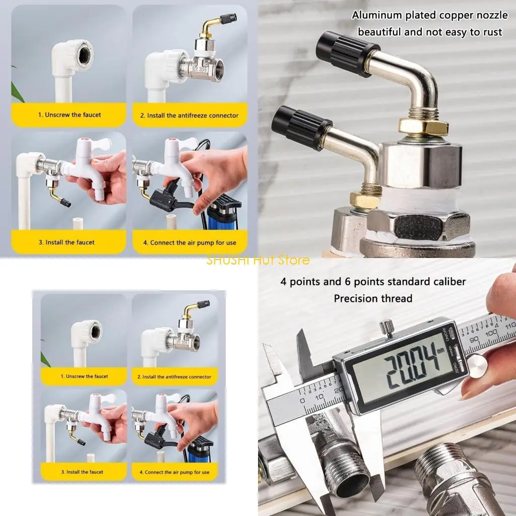 

Winter Pipe and Faucet Freeze Protectors for Outdoor Use In Cold Climates Ensuring Continuous Water Supplies Use D57B