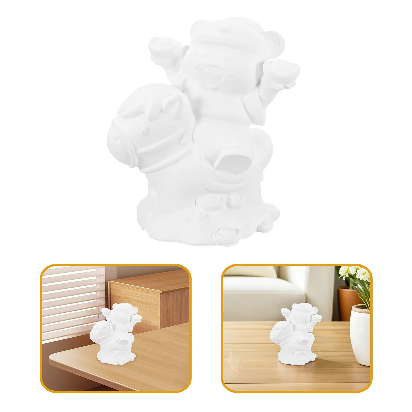 

Незакрашенная гипсовая статуэтка Бога Богатства, китайская скульптура Бога денег для самостоятельной росписи, декор для фэн-шуй, приносящий удачу, китайский Новый год