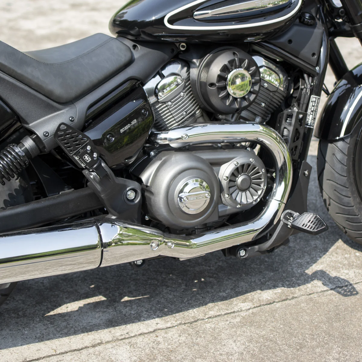 مسند ظهر للدراجة النارية من سبائك الألومنيوم باستخدام الحاسب الآلي من BENDA 350 ومسند للقدمين بدواسة أمامية وخلفية من مادة الكمبيوتر والمقاعد والملحقات #3