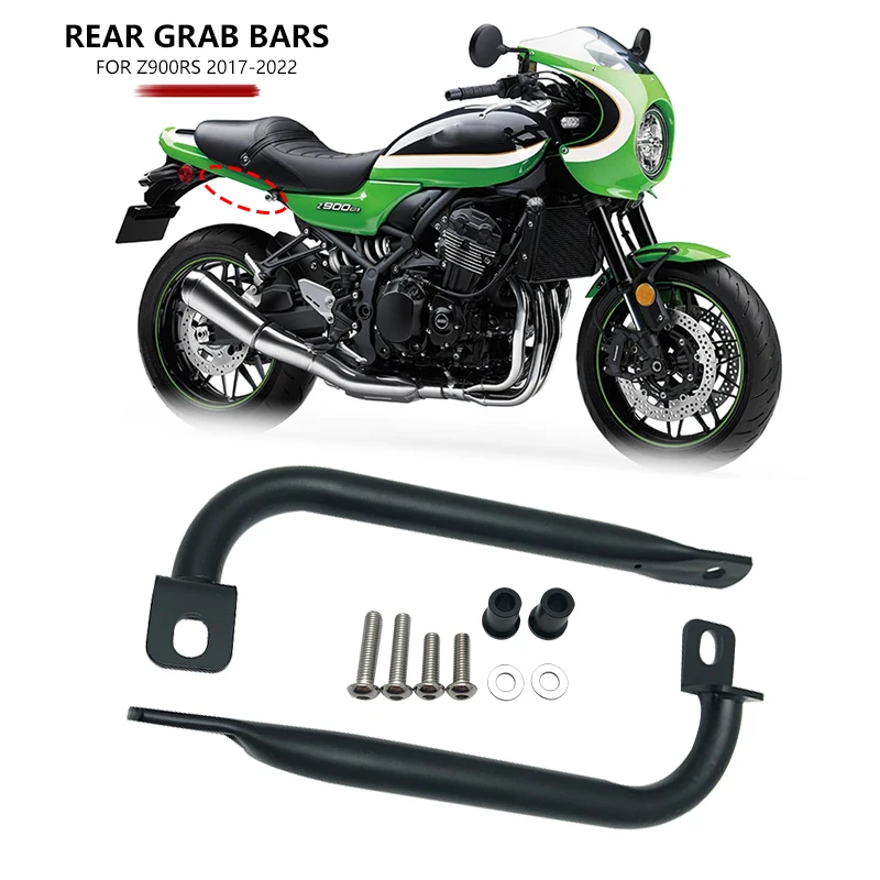 يصلح لكاواساكي Z900RS Z900 RS Z 900RS 2017-2023 2022 دراجة نارية الخلفية انتزاع القضبان المقعد الخلفي بيلايون الركاب انتزاع السكك الحديدية مقبض
