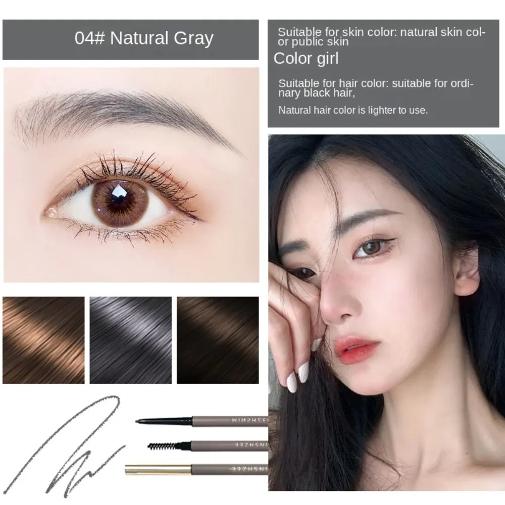 Double-head Rotation Ultra Fine Eyebrow Pencil Wild Eyebrows Natural Double Head Eyebrow Pen Waterproof Non-smudge