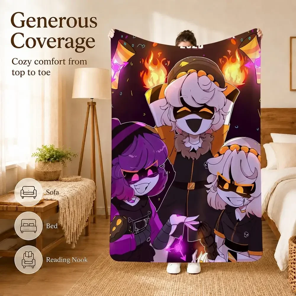 Dark M-Murder D-Drones Game Anime Throw Soft Lightweight Flannel Blanket for Sofa Couch Bedroom Living Room Home Decor
