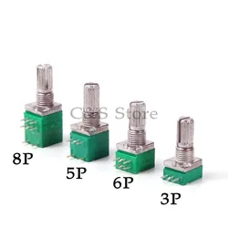 5pcs B5K B10K B50K B100K B500K RK097 RV097NS Audio Amplifier Sealed Linear Volume Potentiometer Resistor 15mm Shaft 3/5/6/8pin