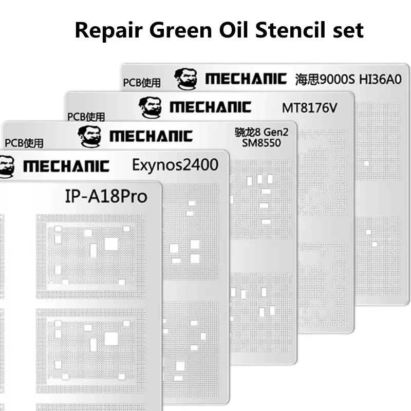 MECHANIC COM80 Green Oil Net Kit for Qualcomm Hisilicon MTK IP SAMSUNG Series Mobile Phone Repair of Green Oil Net Tool