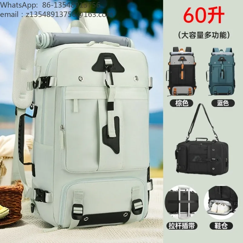 New oversized backpack men's outdoor expandable travel boarding backpack travel luggage bag