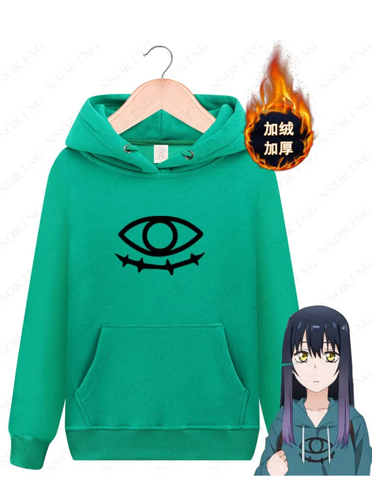 Anime Mieruko-chan Yotsuya Miko Men Women Hooded Hoodie Cosplay Costume Spring Autumn Sweatshirts Black White Pullover Coat NEW