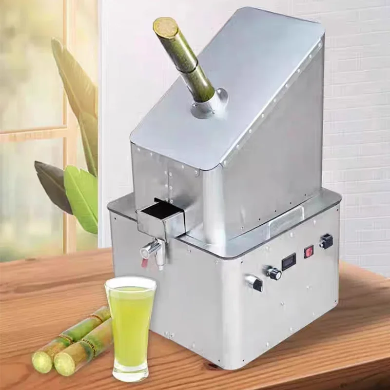 Máquina exprimidora de caña de azúcar, 300KG por hora, prensa eléctrica de 3 rodillos, exprimidor comercial de acero inoxidable, equipo para exprimir frutas