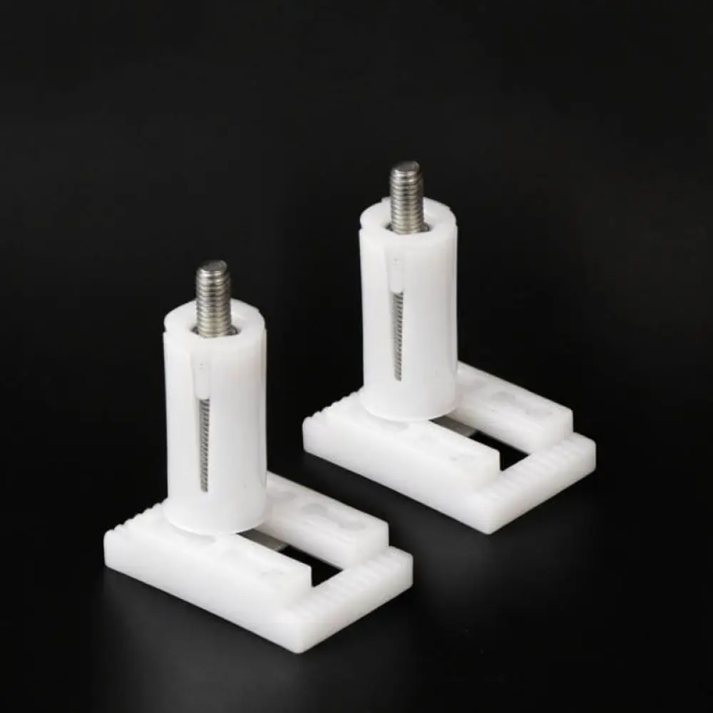 Universal Toilet Lid Hinges Expanding Screws Set Top Bottom Mount Hardware Replacement Plastic Rubber Fixings For Seats