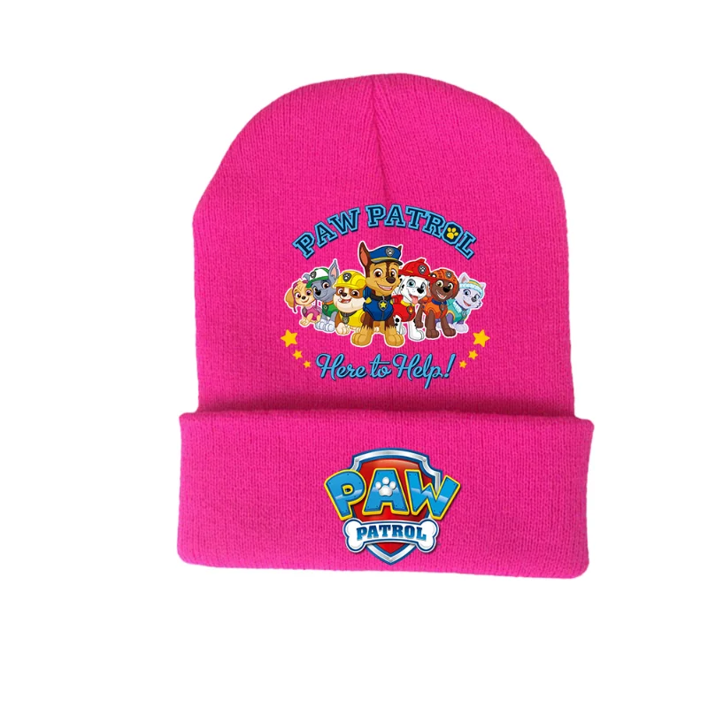 Paw Patrol Cap Chase Skye Marshall Everest Wool Acrylic Knitted Caps Child Skullcap Autumn Winter Elastic Skullies Beanies Hat