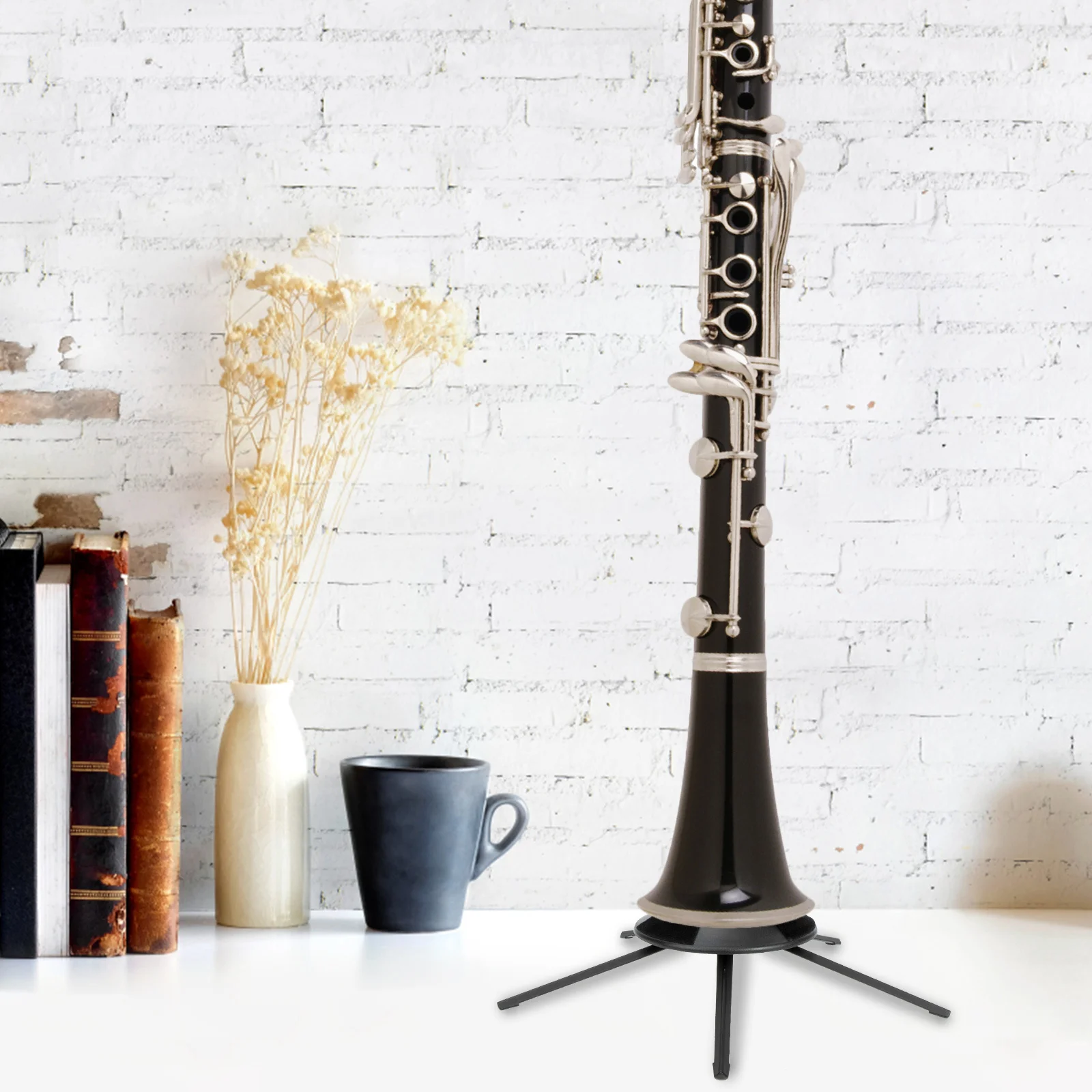 Premium Metal Trumpet Stand Foldable Stable Tripod Design Trumpet Holder Storage Rack Musical Instrument Display