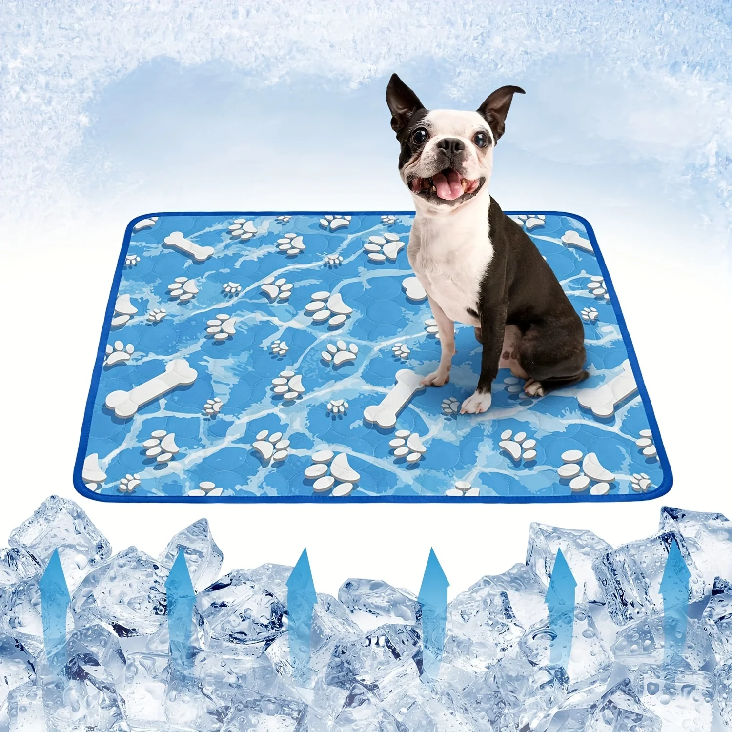 

Luxury Dog Mat - Instant Comfort, Ice Silk Surface, Washable, Perfect for Beds, Kennels, Car Seats, Cats & Dogs - Summer Essent