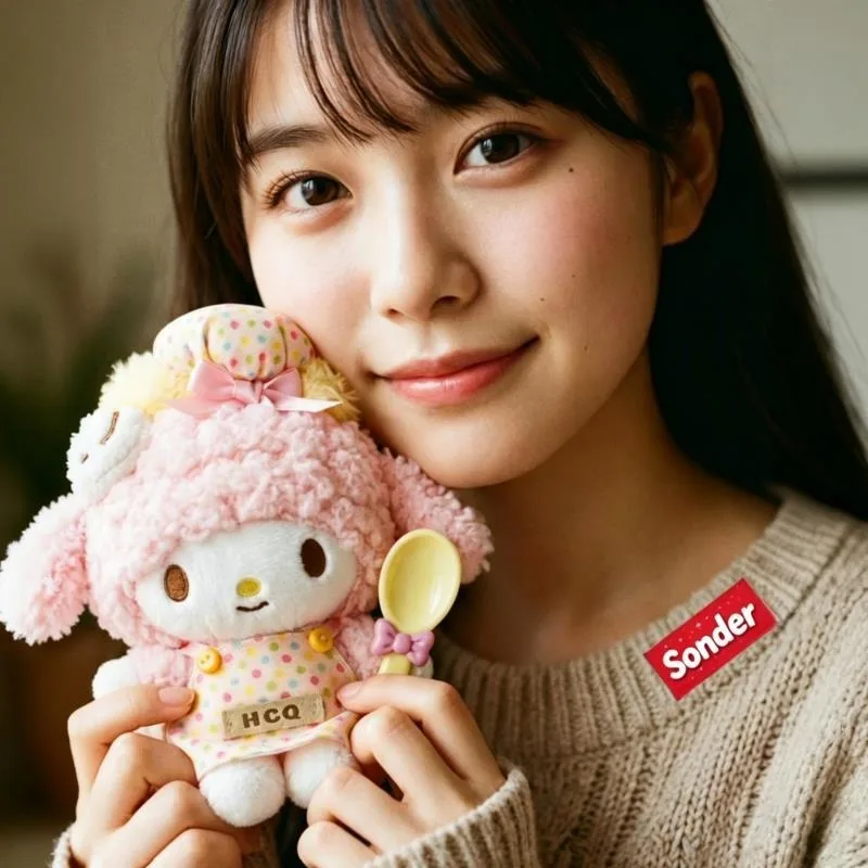 2026 New Sanrio Kawaii HelloKitty Dessert Master Series Plush Doll Keychain Japanese Cartoon Piano Bag Pendant Holiday Gift view 3