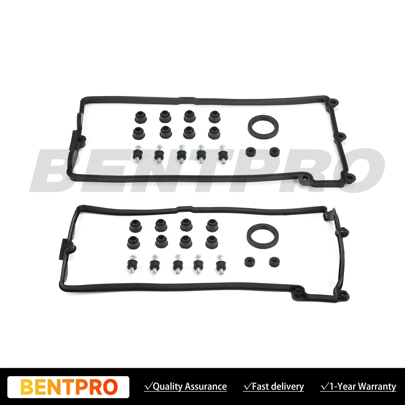 Picture 3: 1 set Valve Cover Gaskets + Plug Tube Seal BMW E60 E61 E62 E63 E64 E65 X5 11127513194 11127513195 1127570219
