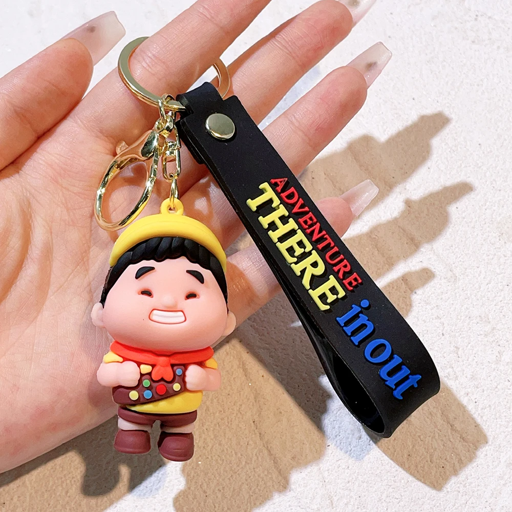 Disney Up Travel with the house ผจญภัยแก้ว cabochon พวงกุญแจกระเป๋าพวงกุญแจรถผู้ถือแหวน Charms พวงกุญแจของขวัญ