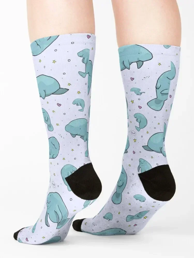 Manatees Socks funny sock Stockings compression christmas gift anti slip football Boy Child Socks Women's