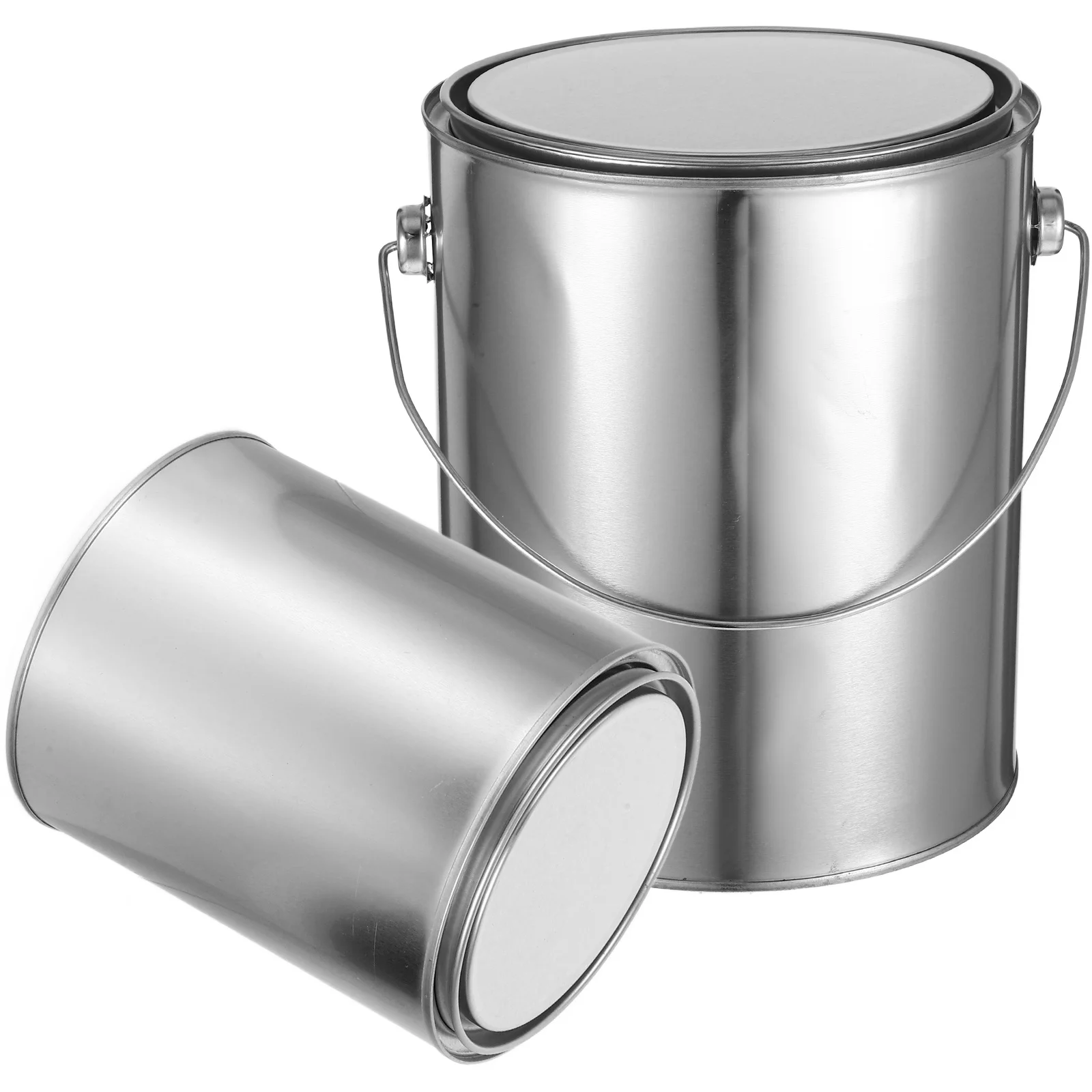 

2 Pcs Paint Pail Empty Cans with Lids Painting Container Buckets Oil Sealing Containers