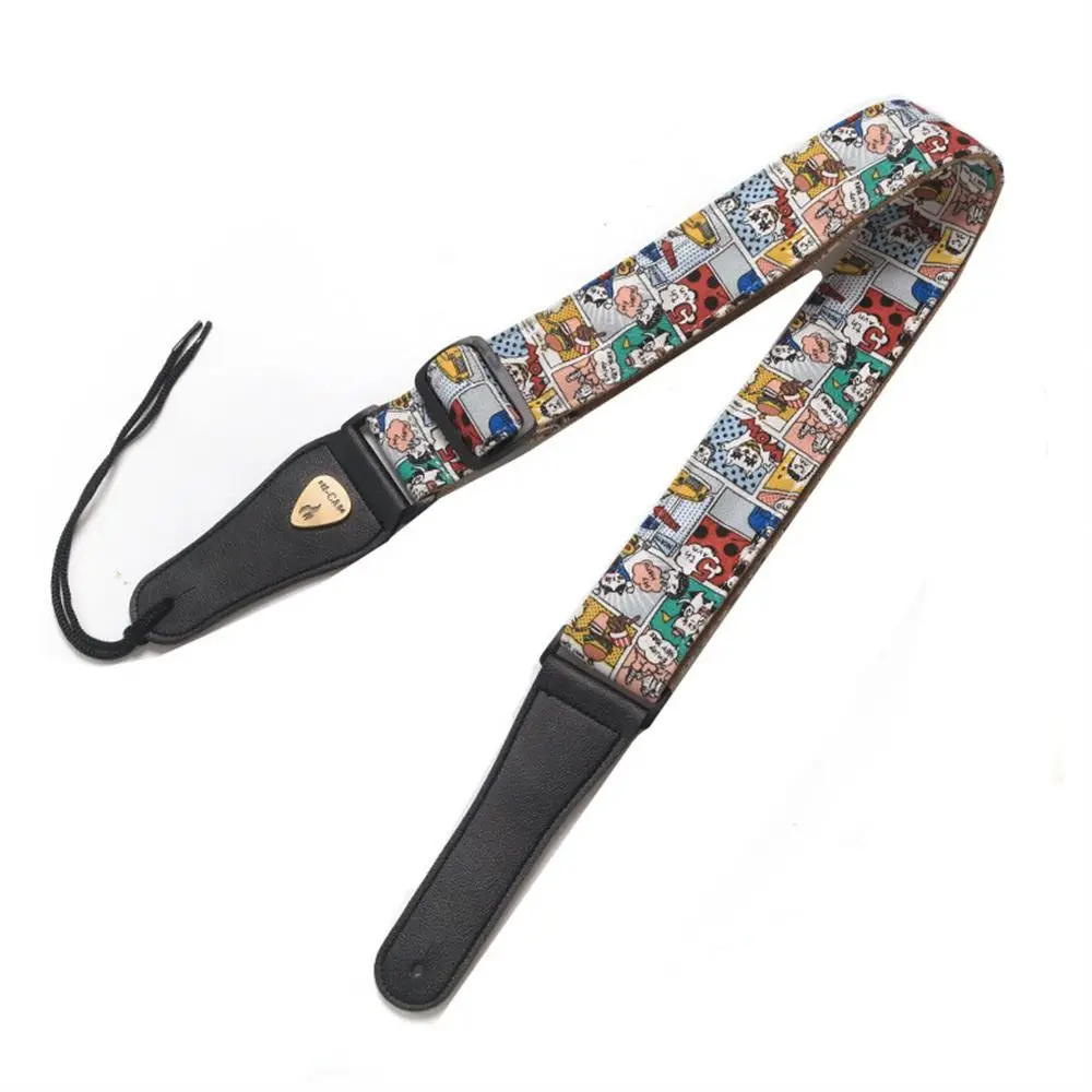 Adjustable Guitar Strap Cute Animal Extra Wide Electric Guitar Belt Music Hobby Personalized Guitar Shoulder Strap