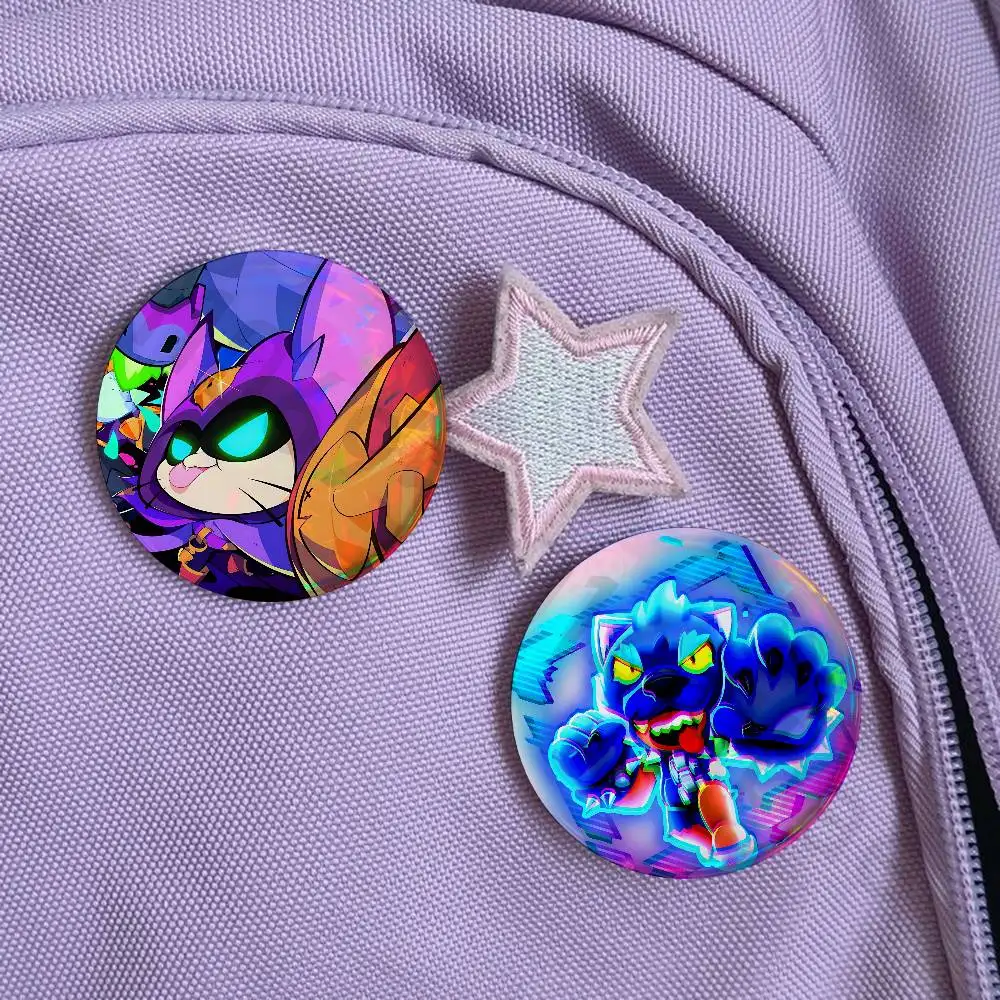 S-Stars L-Leon Game 58mm Badge Brooches on Backpack Clothes Handmade Round Enamel Pins