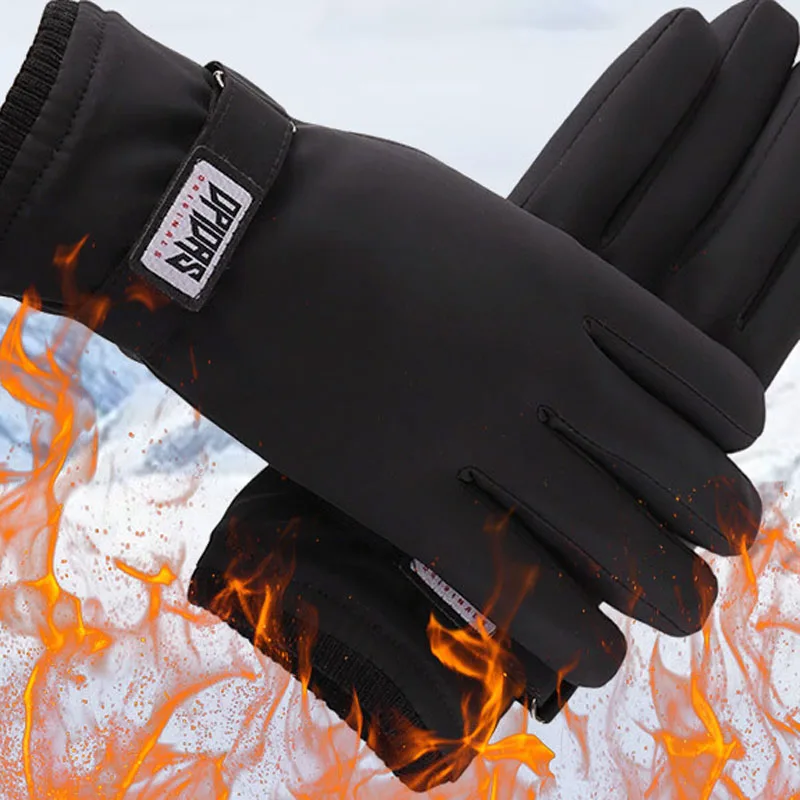 

Outdoor Winter Men Gloves Waterproof Skiing Warm Gloves Men Adjustable Touch Screen Mittens Male Sports Hiking Gloves MY558